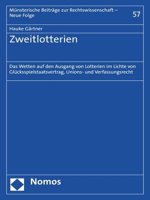 cover image of Zweitlotterien